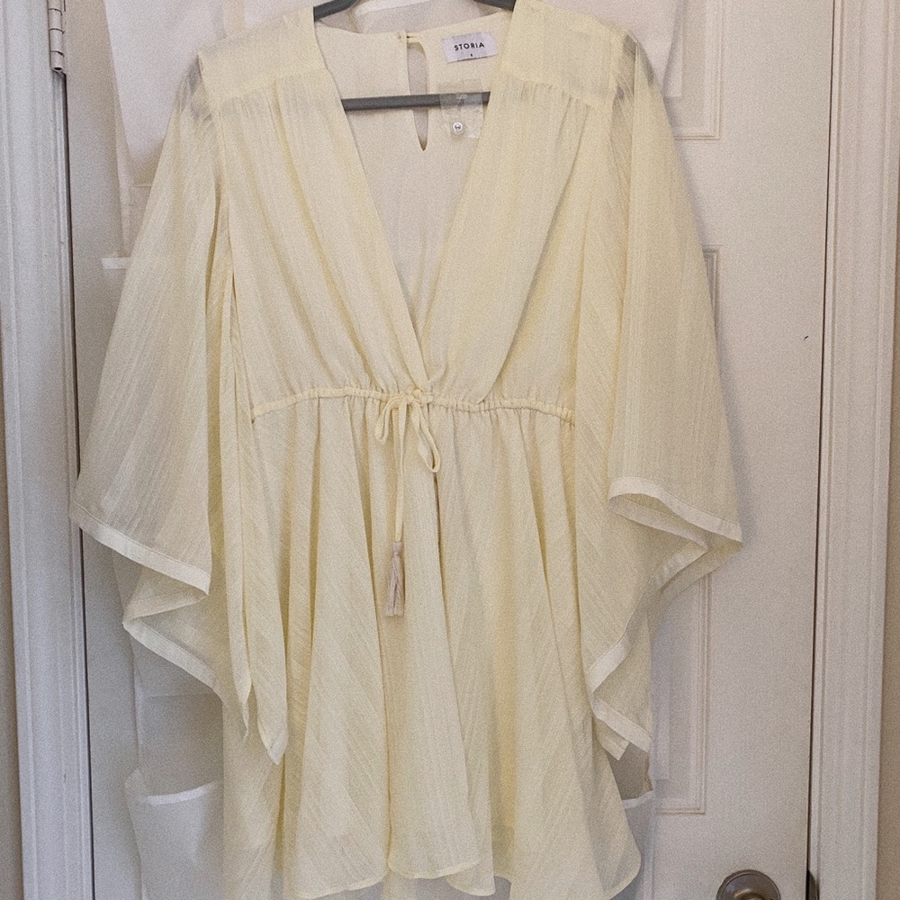 Showpo Flowy Beige Mini Dress